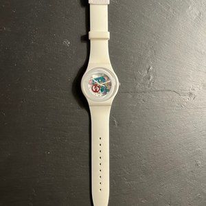 SWATCH White Colorful Gear Watch